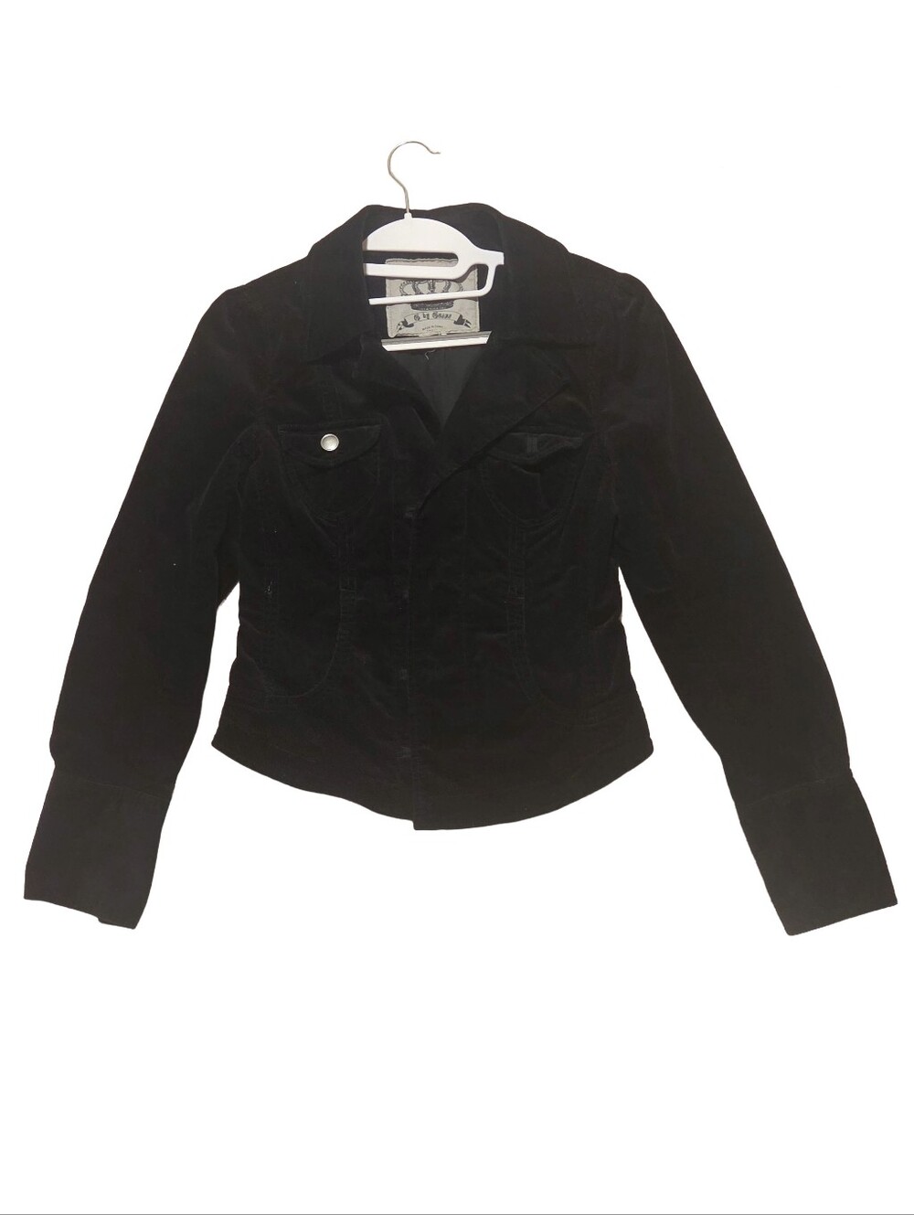 G by Guess Black Velvet Lapel Jacket